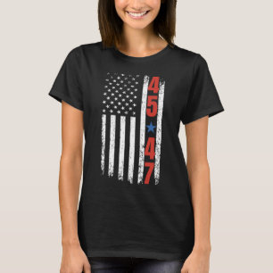 45 47 Trump Präsident Vintage amerikanische Flagge T-Shirt