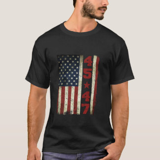 45 47 Trump Vintag Flag USA 2024 Präsident Electi T-Shirt