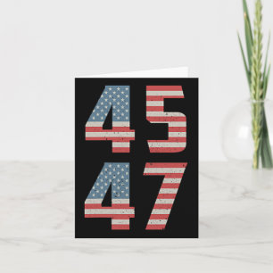 45 47 Trump Vintag Retro US-Flagge 2024 Präsident Karte