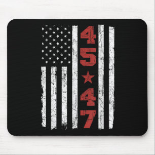 45 47 Trump Vintag US-Flagge 2025 Präsident Electi Mousepad