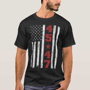 45 47 Trump Vintag US-Flagge 2025 Präsident Electi T-Shirt