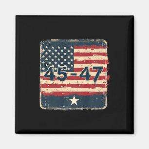 45 47 Trump Vintage Flagge der USA Magnet