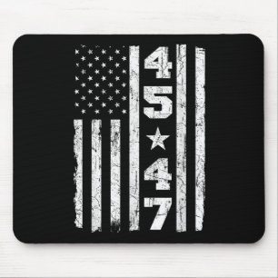 45 47 Trump Vintage USA-Flagge 2025 Präsident Wähl Mousepad