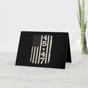 45 47 Trump Vintage USA-Flagge 47. Präsident Dankeskarte