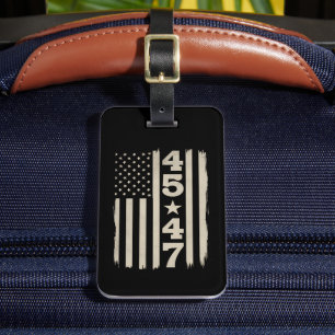 45 47 Trump Vintage USA-Flagge 47. Präsident Gepäckanhänger