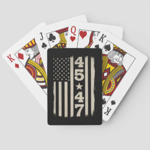 45 47 Trump Vintage USA-Flagge 47. Präsident Spielkarten