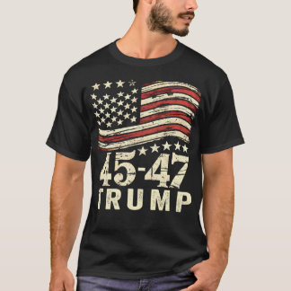 45 47 USA-Flagge Trump Amtseinführungsfeier 2025 T-Shirt