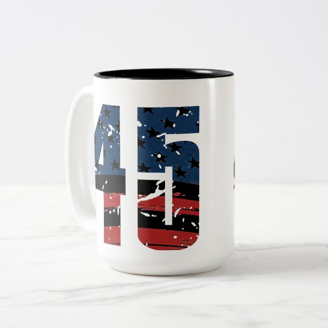 45 48 Flag-Tasse Zweifarbige Tasse (Vorderseite Links)
