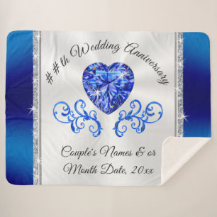 45., 65. Personalisierte Geschenke für Hochzeiten Sherpadecke