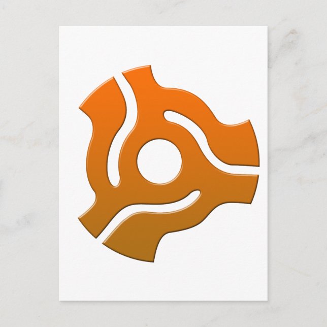 45 Adapter - Turntable Vinyl Record DJ Disk Jockey Postkarte (Vorderseite)