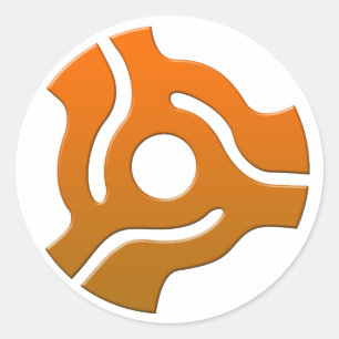 45 Adapter - Turntable-Vinylaufzeichnung Runder Aufkleber