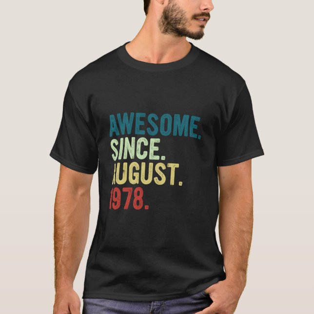 45 Awesome seit August 1978 45. T-Shirt (Vorderseite)