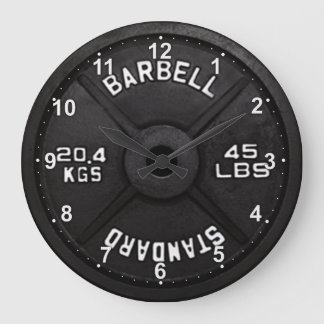 45 Barbell Clock Große Wanduhr