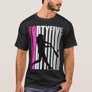 45. Baseball Geburtstags-Softball-Queen Base T-Shirt