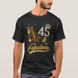45 & Fabulous 45. Geburtstagsfeier Rose Weinberg L T-Shirt