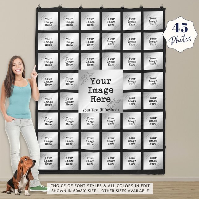 45-Foto Collage Keepake Fleecedecke (Von Creator hochgeladen)