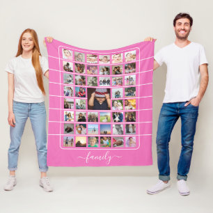 45 FotoCollage Einzigartiges Personalisiertes DIY Fleecedecke