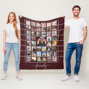 45 FotoCollage Einzigartiges Personalisiertes DIY Fleecedecke