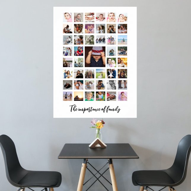 45 FotoCollage und Text Personalisiert Poster (Your photo collage poster. Personalized custom made poster print. Add text and photographs.)