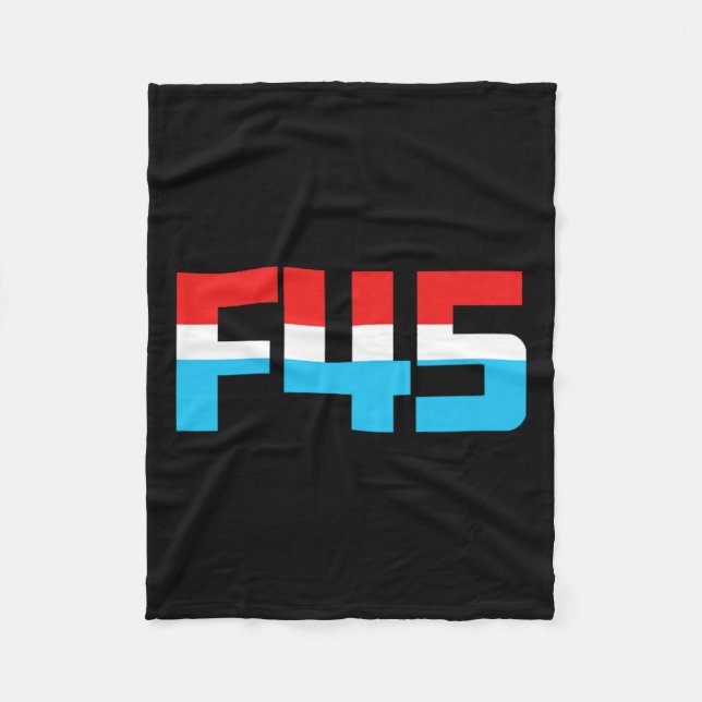 45! Funny Minimalistisch Anti-trump F45 Graphic Fleecedecke (Vorderseite)