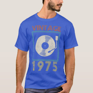 45. Geburtstag 1975 Vintage-Vinyl-Schallplatte DJ- T-Shirt
