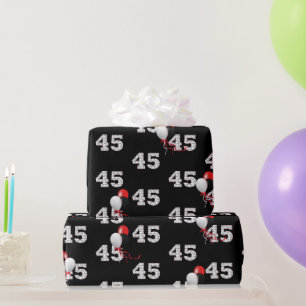 45. Geburtstag Ballonbouquet-Verpackungspapier Geschenkpapier