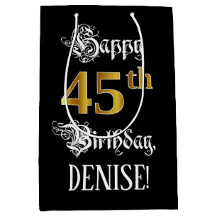 45. Geburtstag ~ Extravagantes Drehbuch; Imitate G Mittlere Geschenktüte