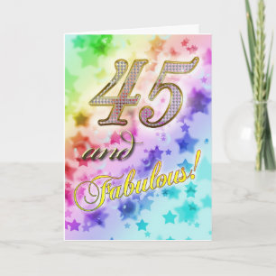 45. Geburtstag für jemanden Fabulous Karte