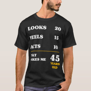 45. Geburtstag für Männer Mathematiklehrer 45 Jahr T-Shirt