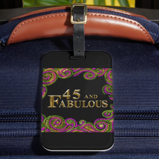 45. Geburtstag Gepäckanhänger (Vorderseite Insitu 2)