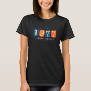 45. Geburtstag Ladys Mens 45 Jahre 1977 6 T-Shirt