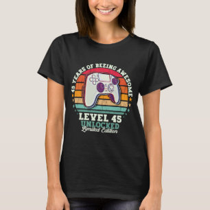 45. Geburtstag Level 45 Unlocks Vintag 1978 T-Shirt