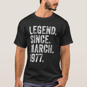 45. Geburtstag März Geboren 45 Jahre Legend seit 1 T-Shirt