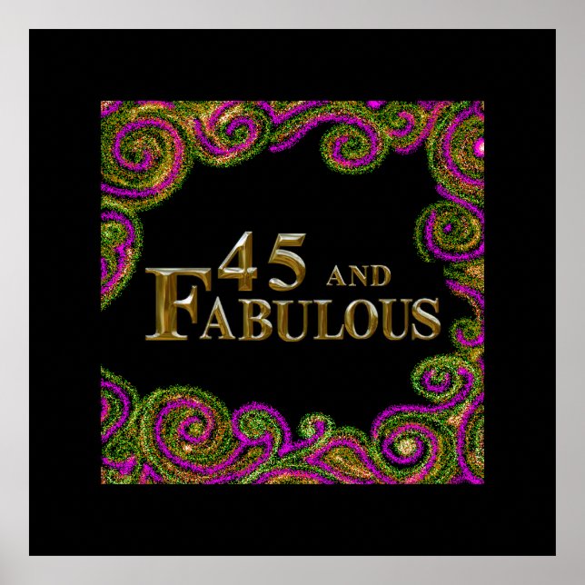 45. Geburtstag Poster (Vorne)