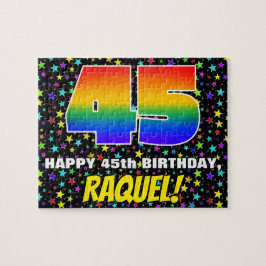 45. Geburtstag — Spaß, farbenfrohe Sternenweltenmu Puzzle