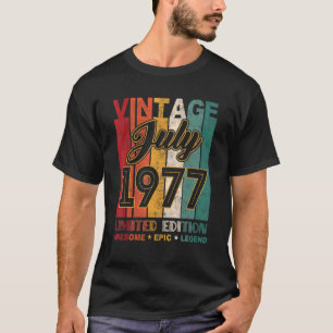 45. Geburtstag Vintage Juli 1977 Großartig Episch T-Shirt