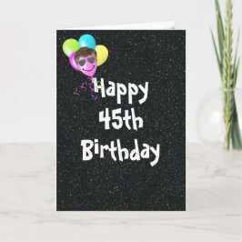 45. Geburtstagsballons mit Aviator-Sonnenbrille Karte