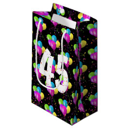 45. Geburtstagsballons und Confetti kleine Geschen Geschenktüte