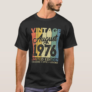 45. Geburtstagsdekoration August 1976 Männer Fraue T-Shirt