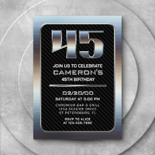 45. Geburtstagseinladung von Männern Einladung