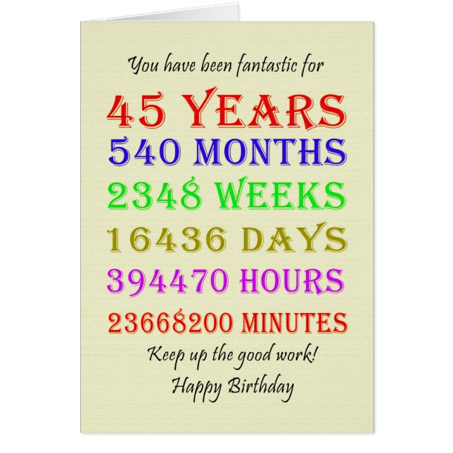 45. Geburtstagsfeiertage (Vorne)