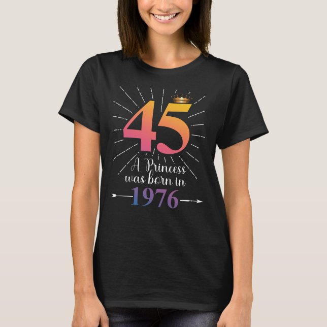 45. Geburtstagsgeschenk 45 Jahre T-Shirt (Vorderseite)