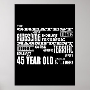 45. Geburtstagsparty Besten 45 Jahre alt Poster