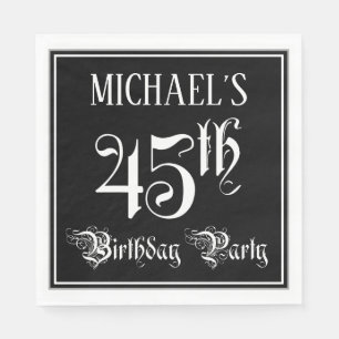 45. Geburtstagsparty - Extravagantes Script + Indi Serviette