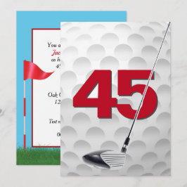 45. Geburtstagsparty Golf Thema Einladung