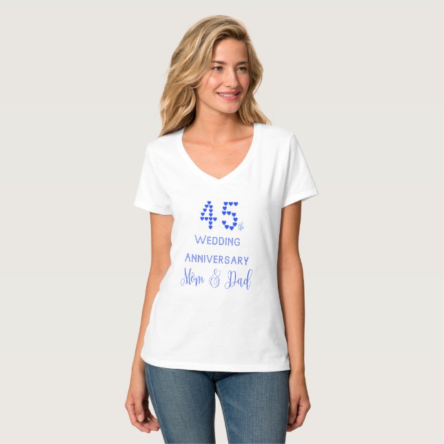 45. Hochzeitsszenario Parents Saphire Wedding T-Shirt (Vorderseite Vollansicht)