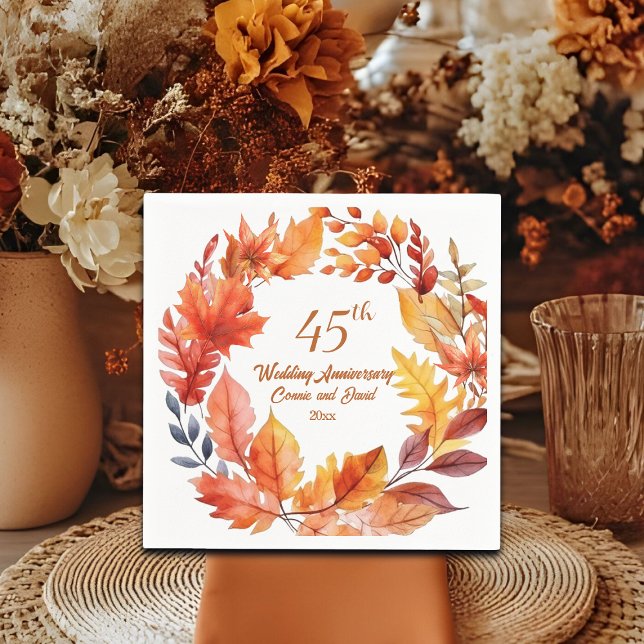 45. Hochzeitstag Herbst Serviette (Von Creator hochgeladen)