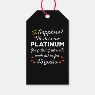 45. Hochzeitstag I - Sapphire Funny Couple Geschenkanhänger