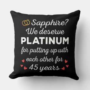 45. Hochzeitstag I - Sapphire Funny Couple Kissen