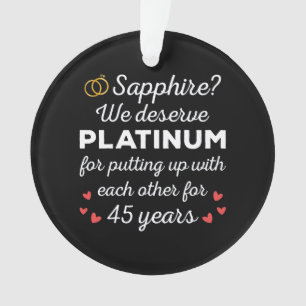 45. Hochzeitstag I - Sapphire Funny Couple Ornament